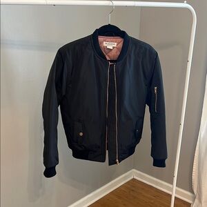 Black Bomber Jacket - XS